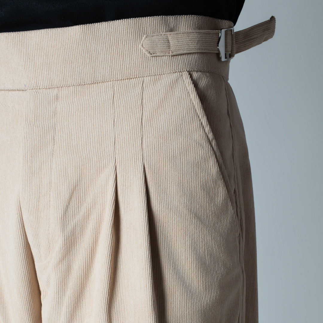 SAND CORDUROY FORMAL TROUSER