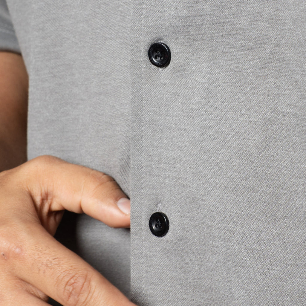 Charcoal Cuban Collar Shirt