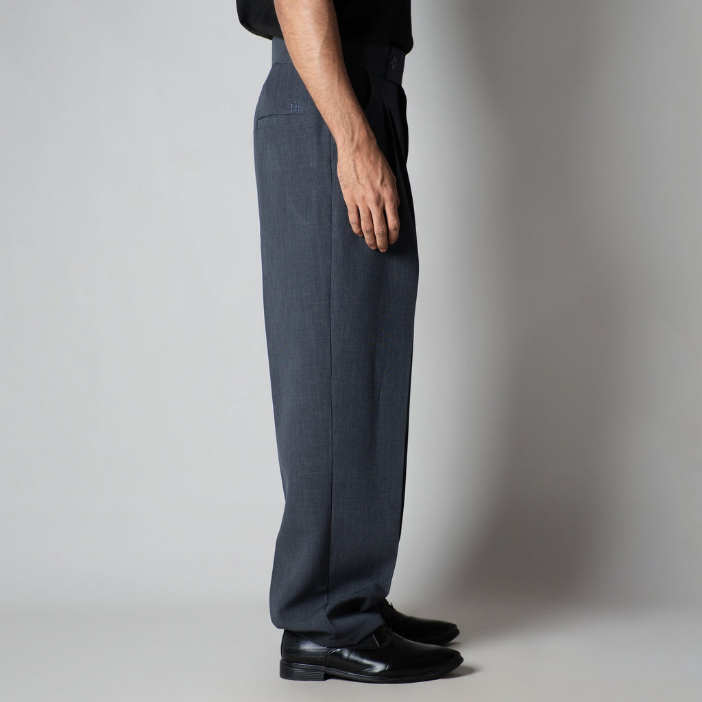 DARK GREY SINGLE BUTTON TROUSER