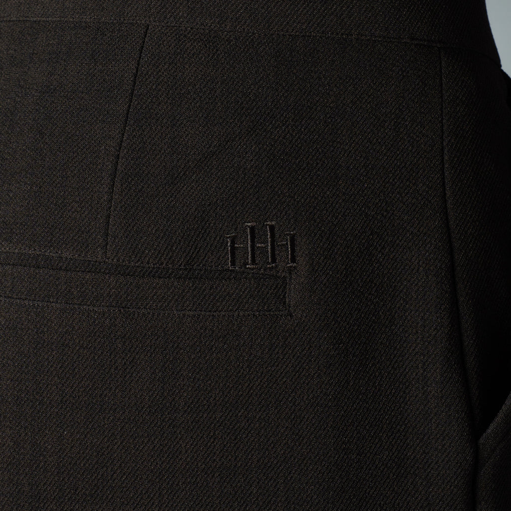 BROWN SINGLE BUTTON TROUSER