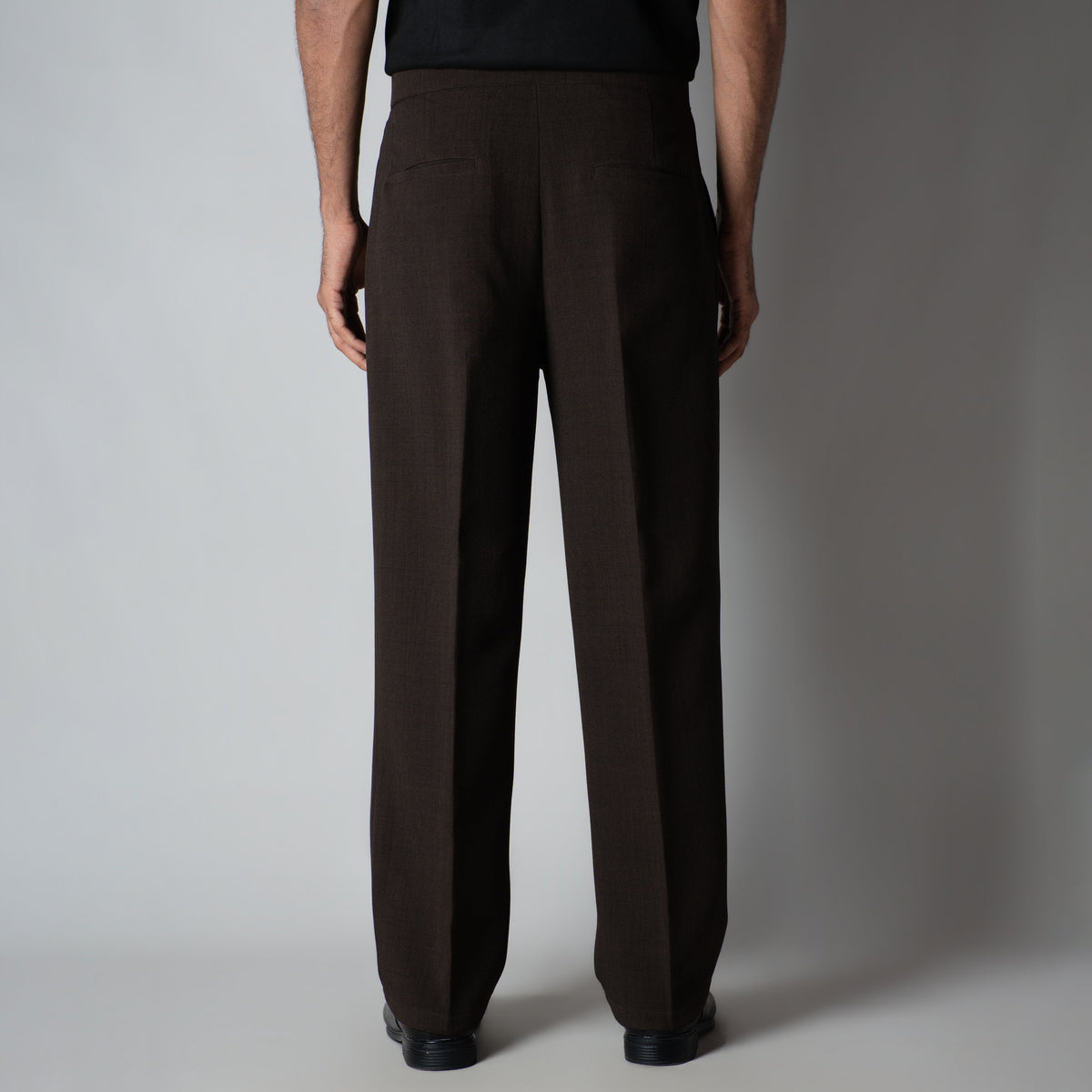 BROWN SINGLE BUTTON TROUSER
