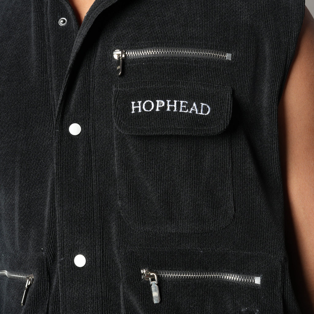 BLACK KNITDRIP UTILITY JACKET