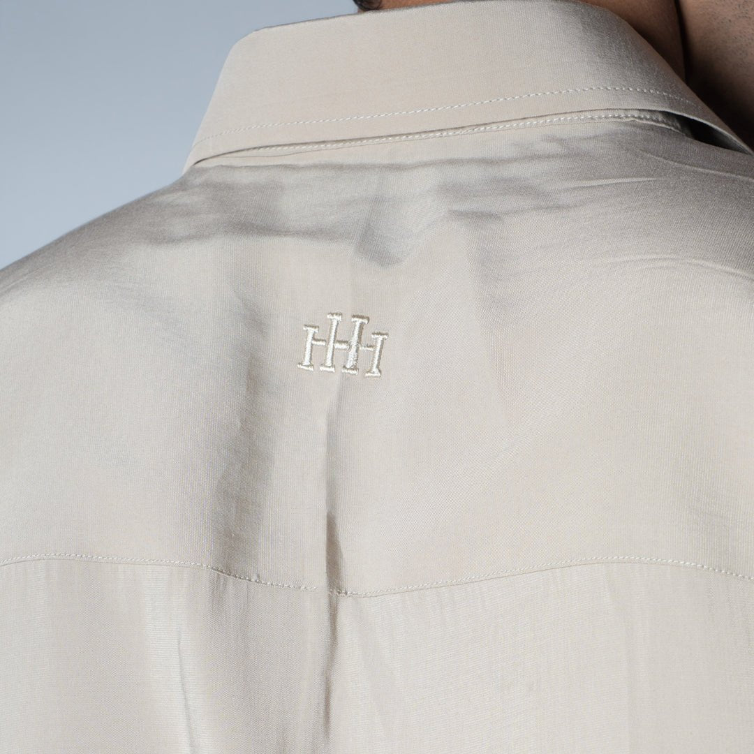 BEIGE ESSENTIAL SUEDE LUXE SHIRT