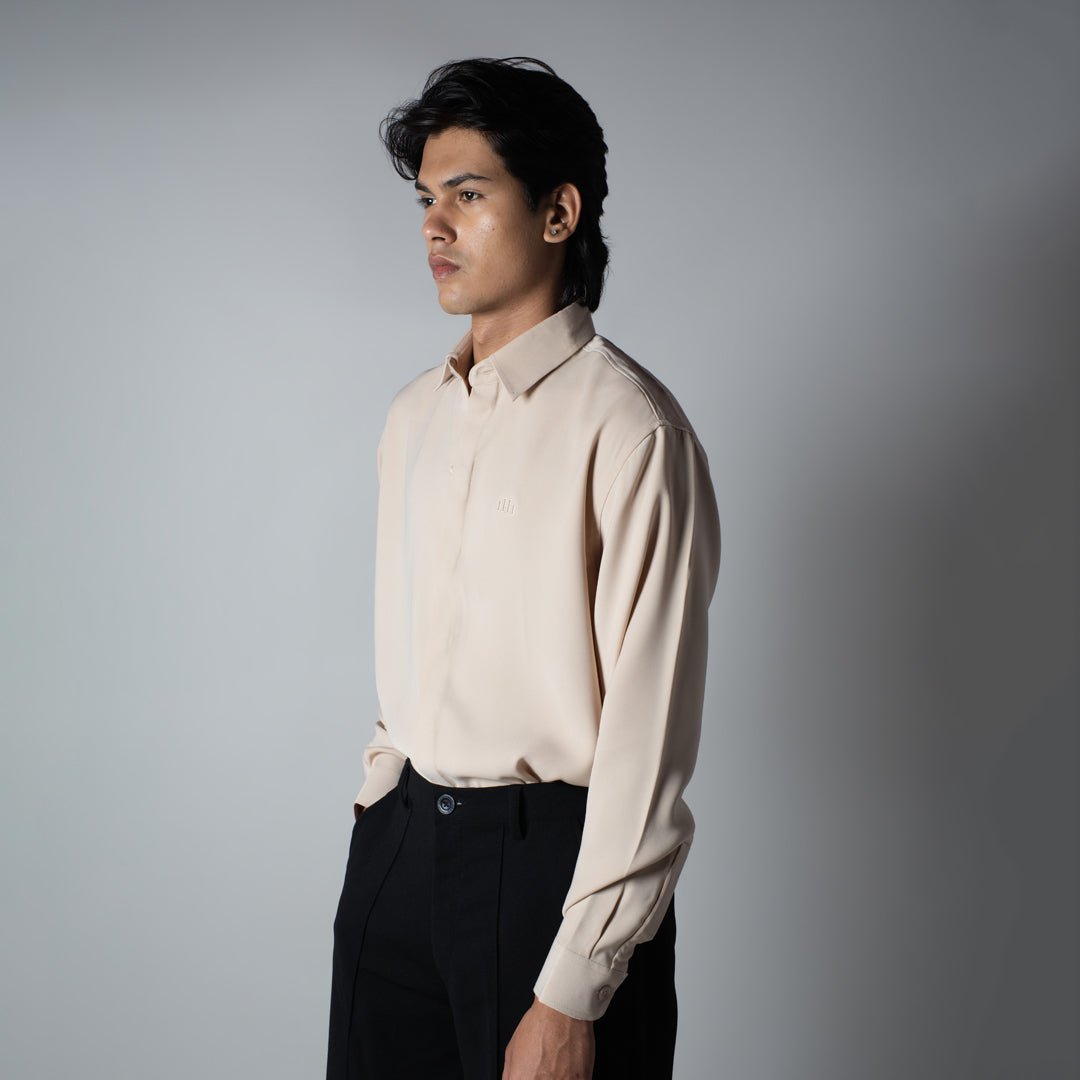 BEIGE KOREAN SHIRT