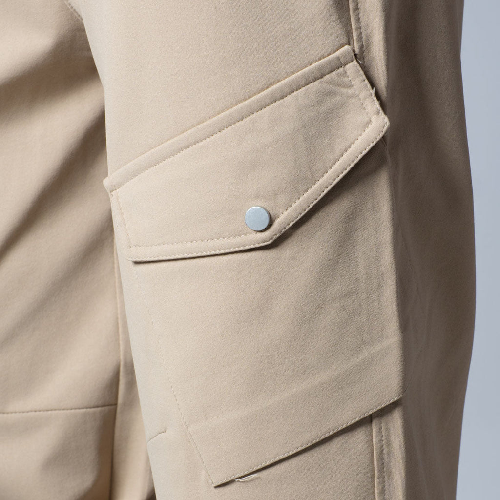 BEIGE SIDE POCKET CARGO SWEATPANTS