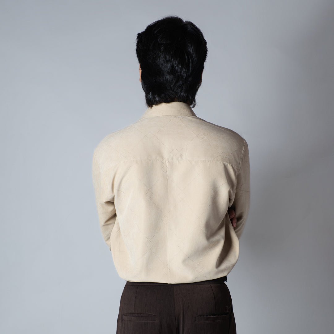 BISQUE SUEDE LASER LUXE SHIRT