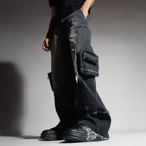 BLACK 3D CIRCUIT DENIM