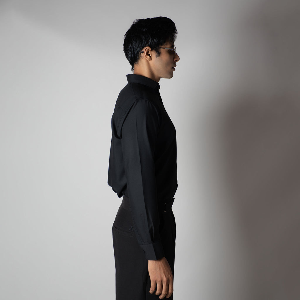 BLACK FEATHER SHIRT