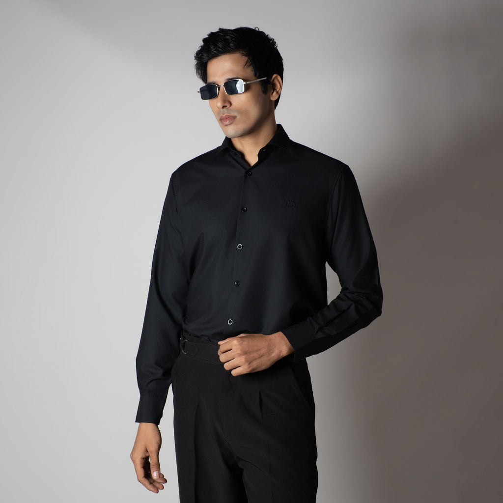 BLACK FEATHER SHIRT