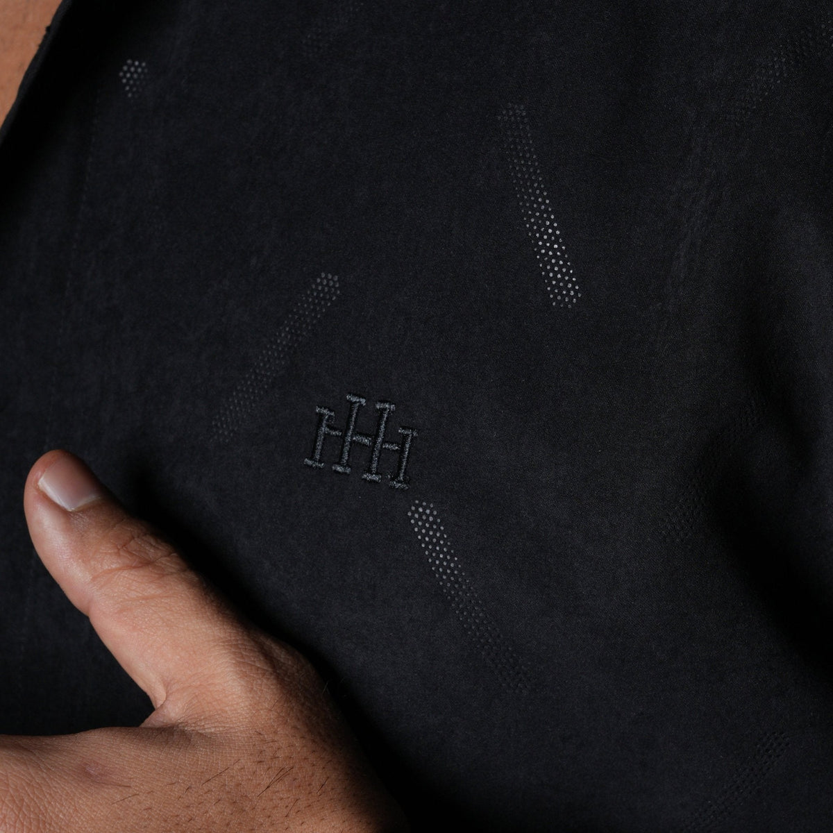 BLACK SUEDE LASER LUXE SHIRT