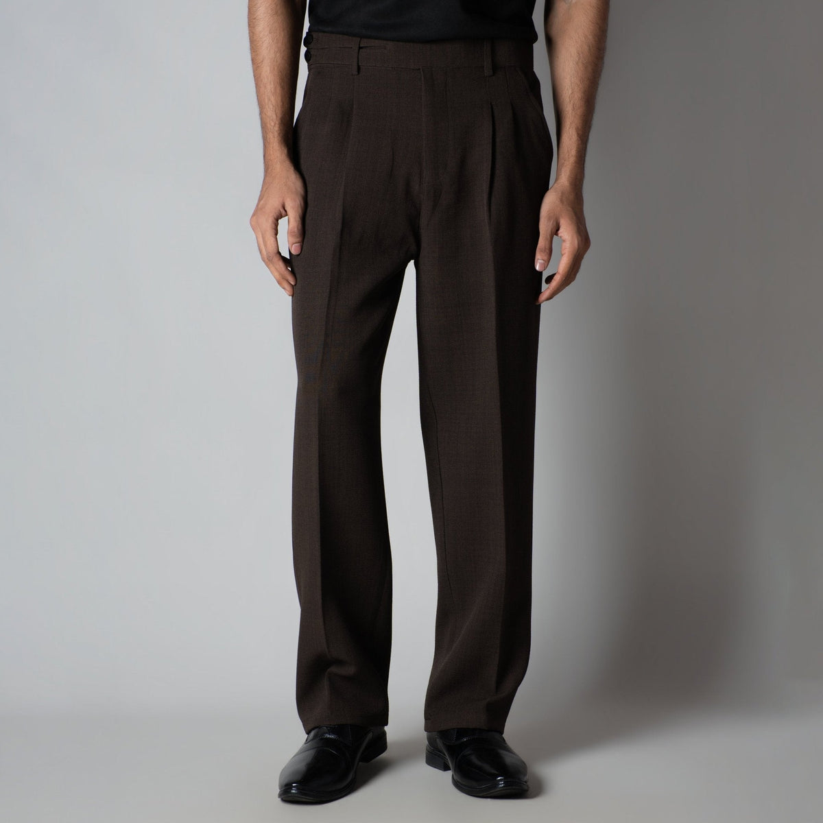 BROWN DOUBLE FLAP TROUSER
