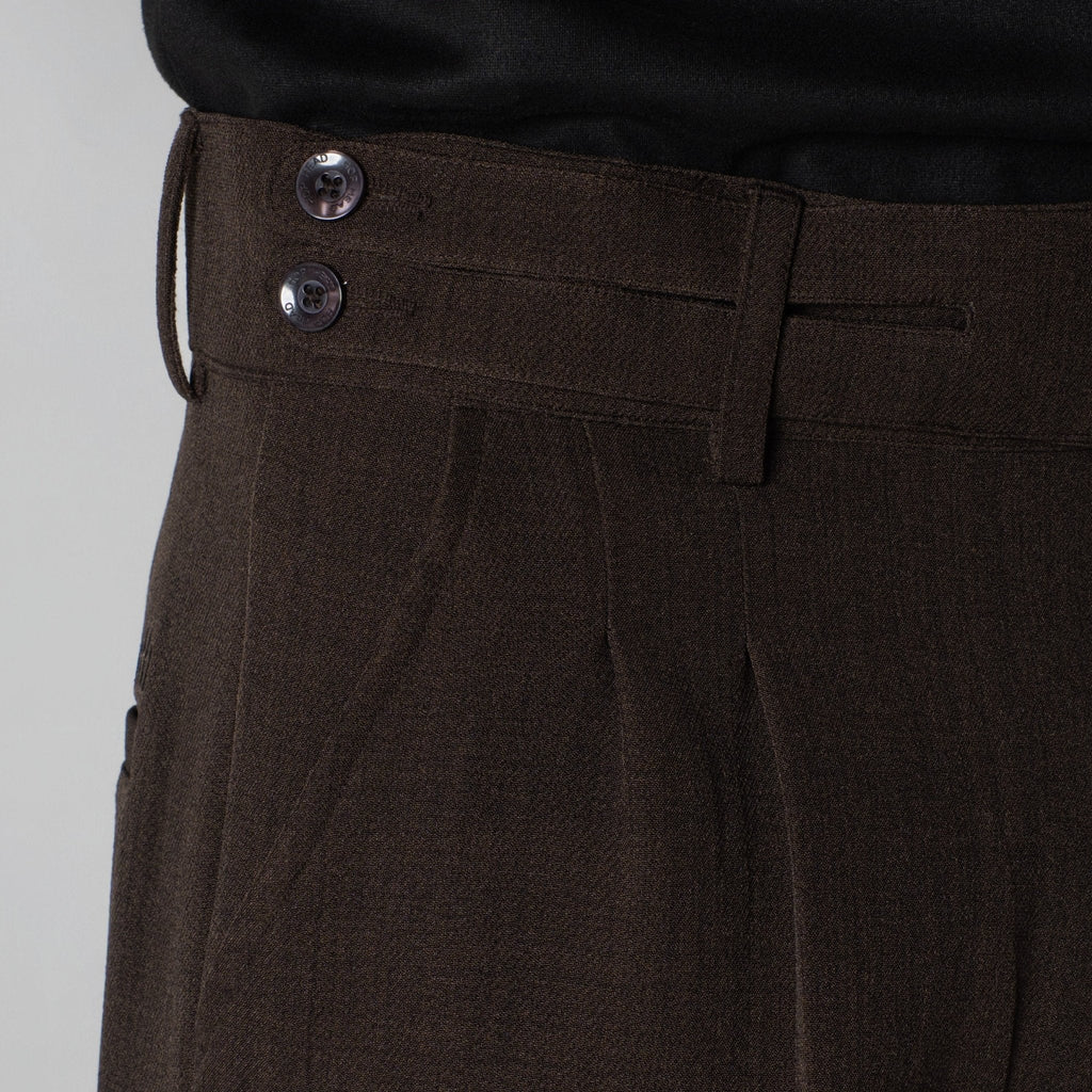 BROWN DOUBLE FLAP TROUSER