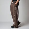 BROWN WAVY EDGE SWEATPANT
