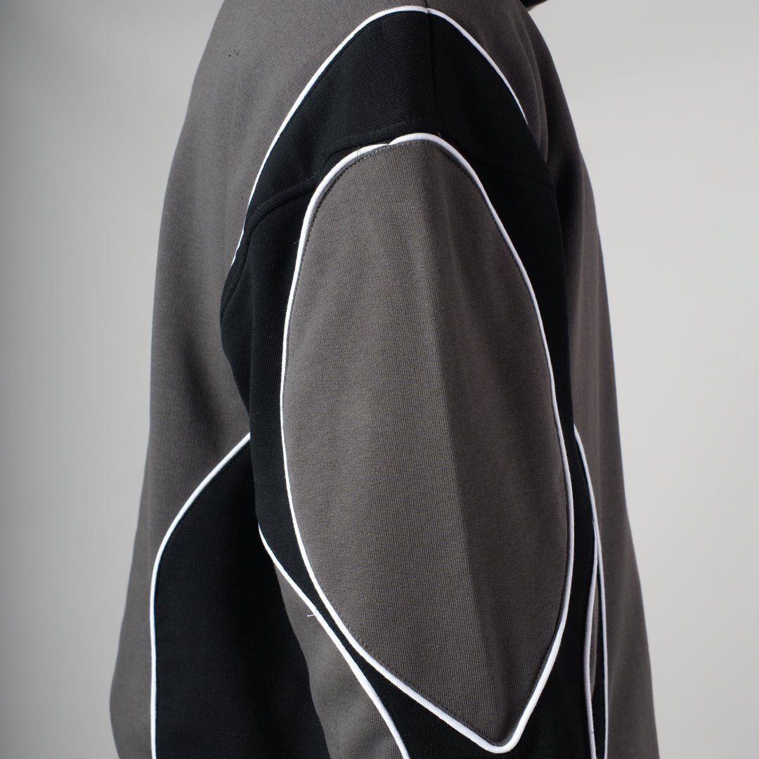 CHARCOAL HEAVY ZIPPER HOODIE