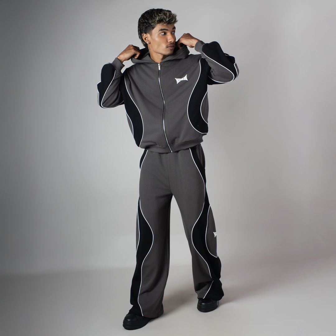 CHARCOAL HEAVY ZIPPER HOODIE