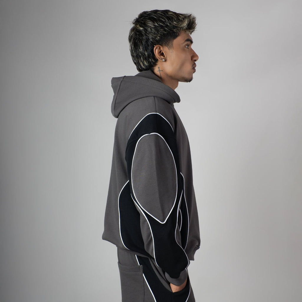 CHARCOAL HEAVY ZIPPER HOODIE
