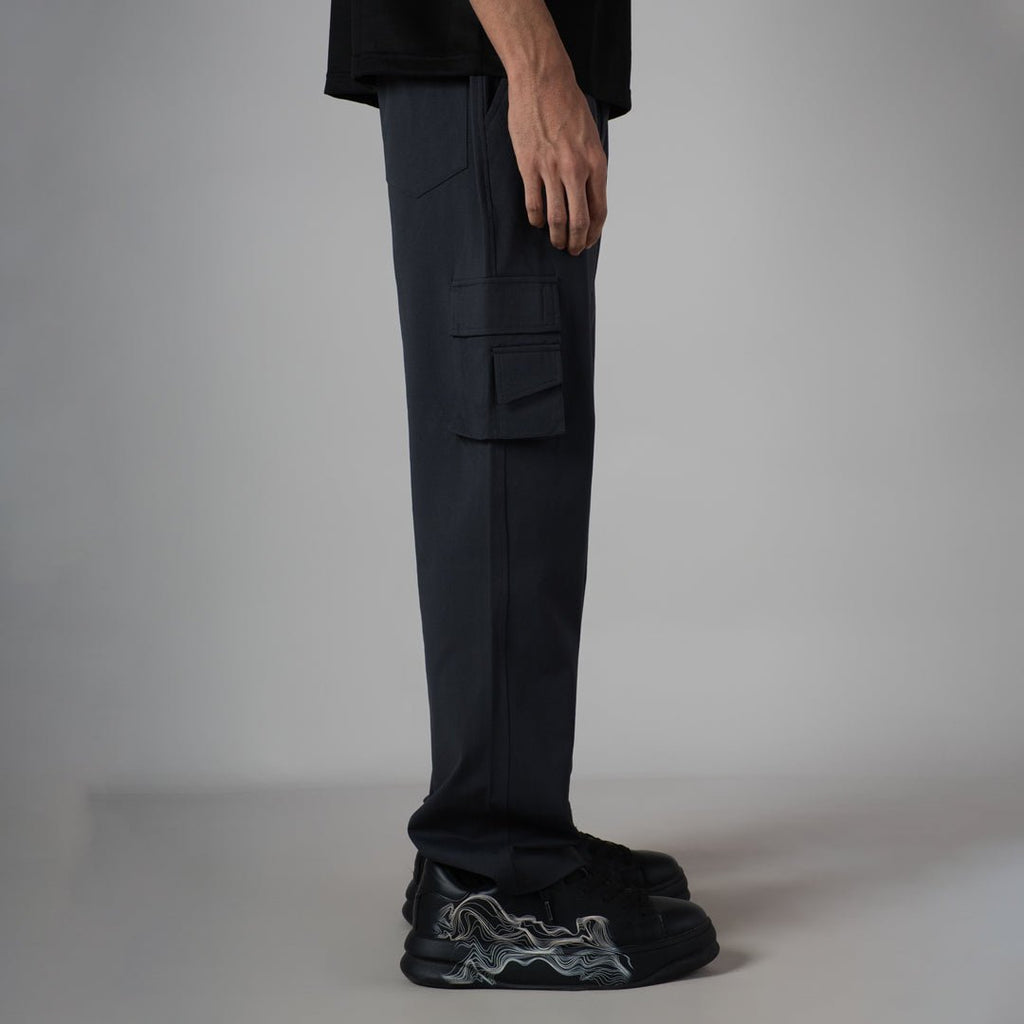 CHARCOAL DOUBLEDECK POCKET CARGO SWEATPANT