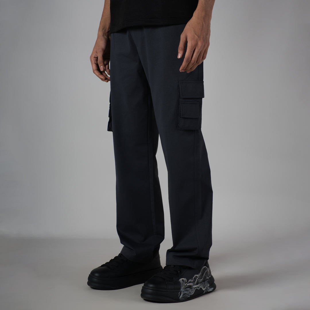 CHARCOAL DOUBLEDECK POCKET CARGO SWEATPANT