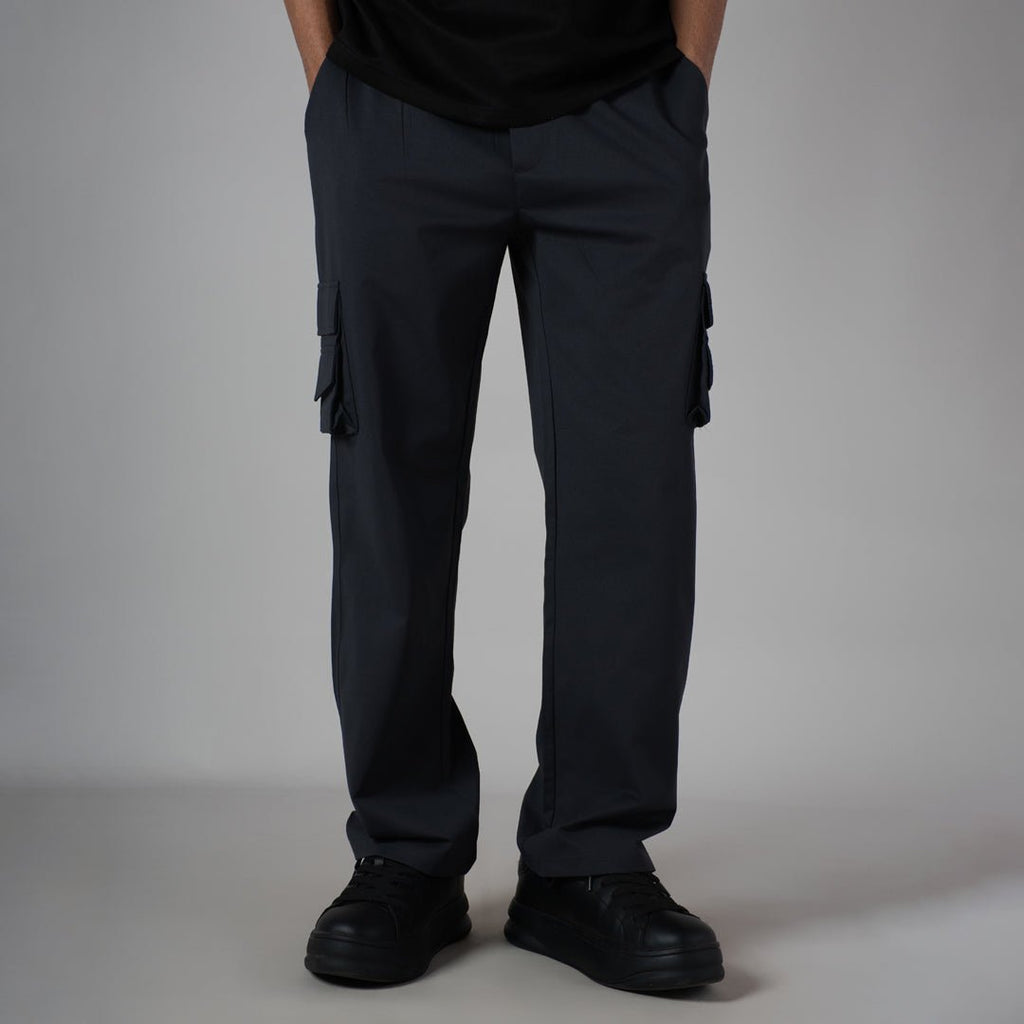 CHARCOAL DOUBLEDECK POCKET CARGO SWEATPANT