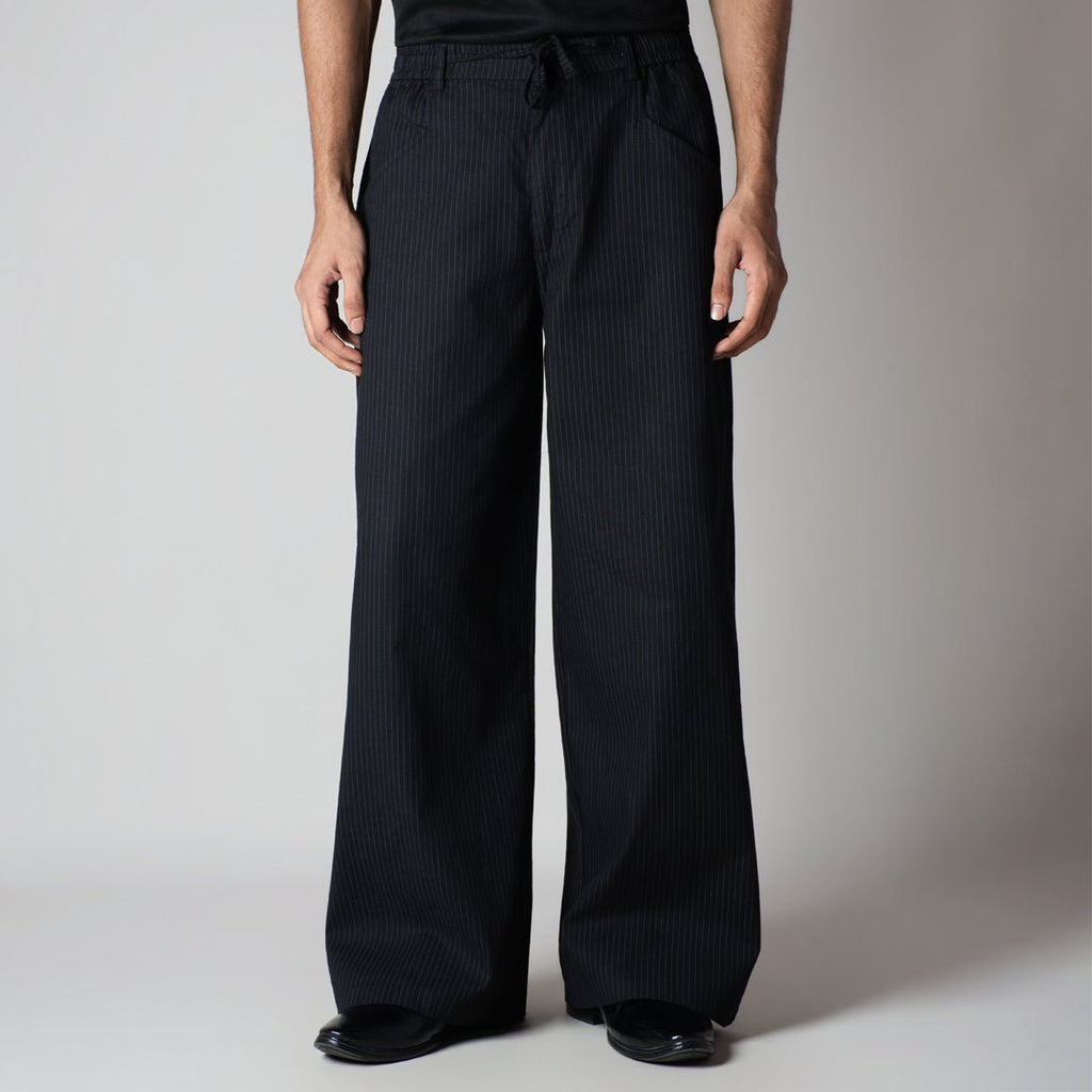 CHARCOAL VERTICAL STRIPED PANT