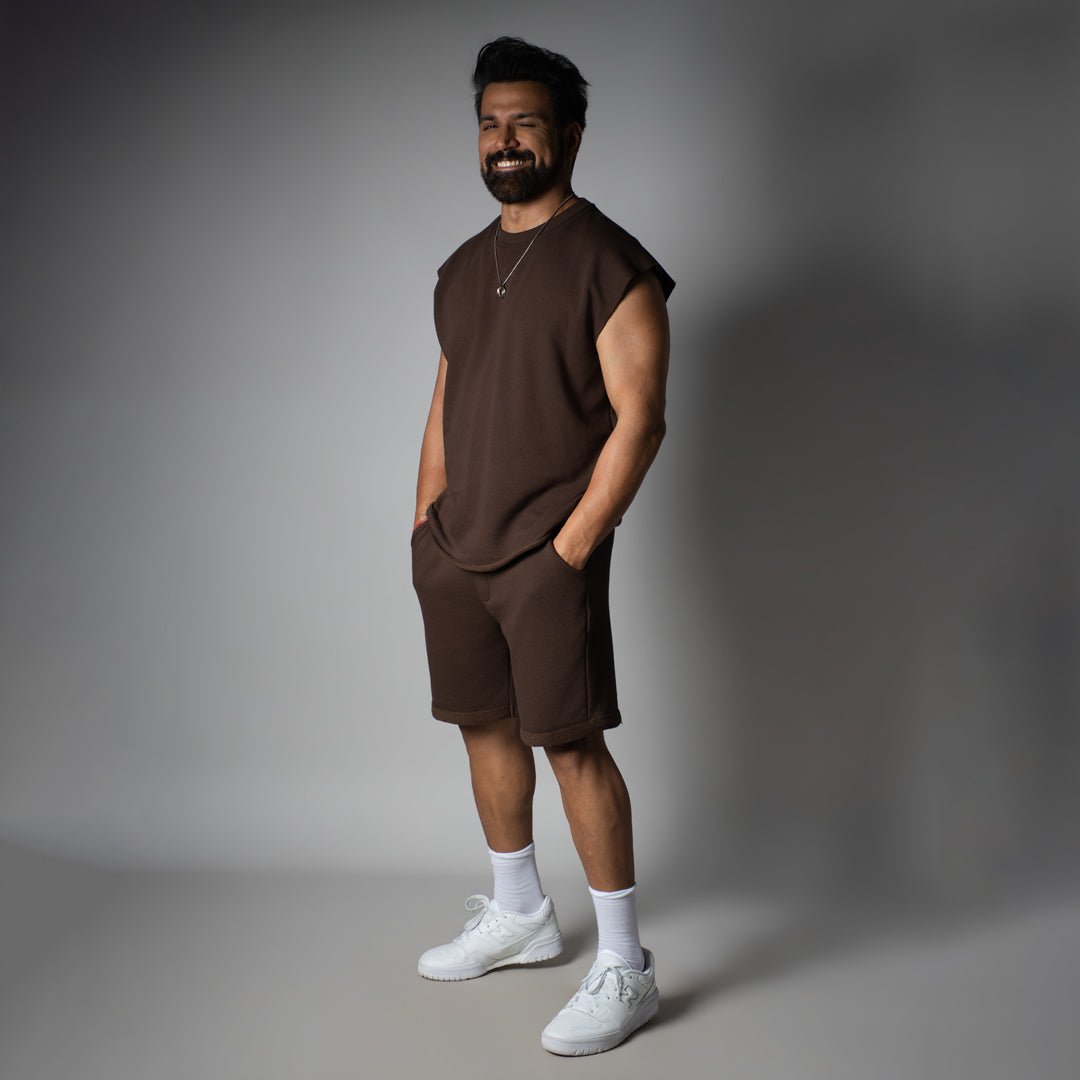 COFFEE BROWN ESSENTIAL BASIC SHORT