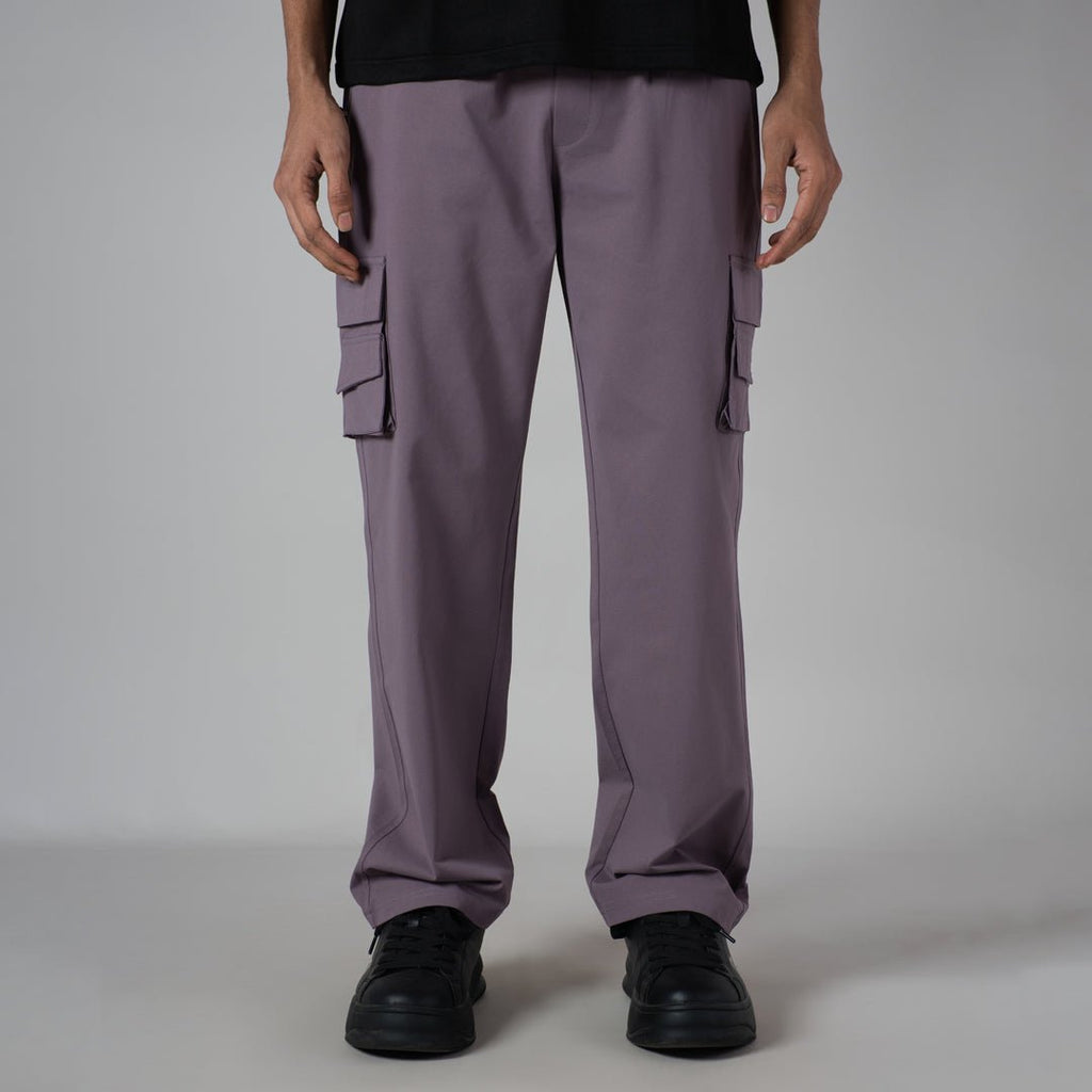 DUSTY PURPLE DOUBLEDECK POCKET CARGO SWEATPANT
