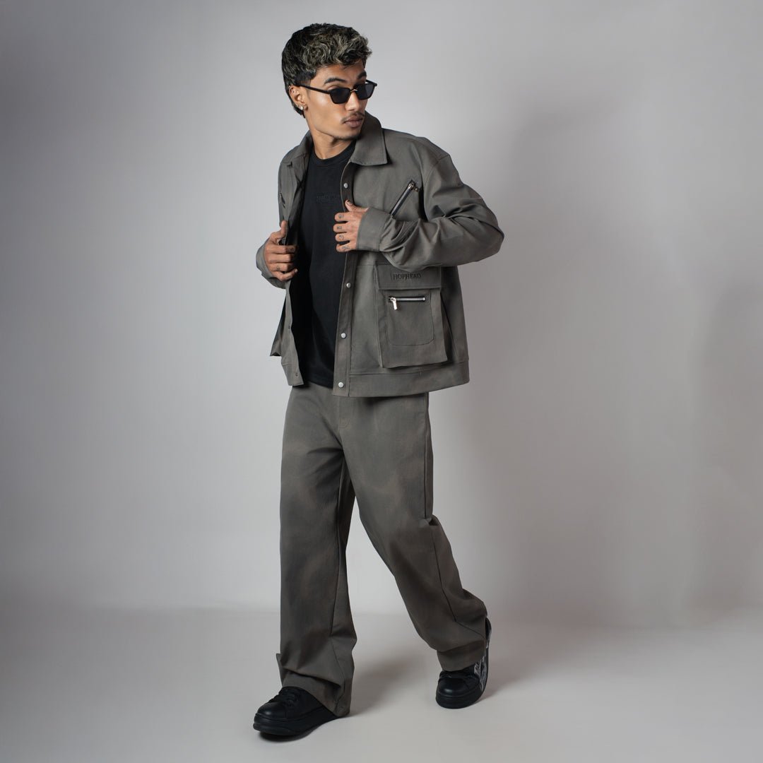 GREY CLOUDRIP POCKET JACKET