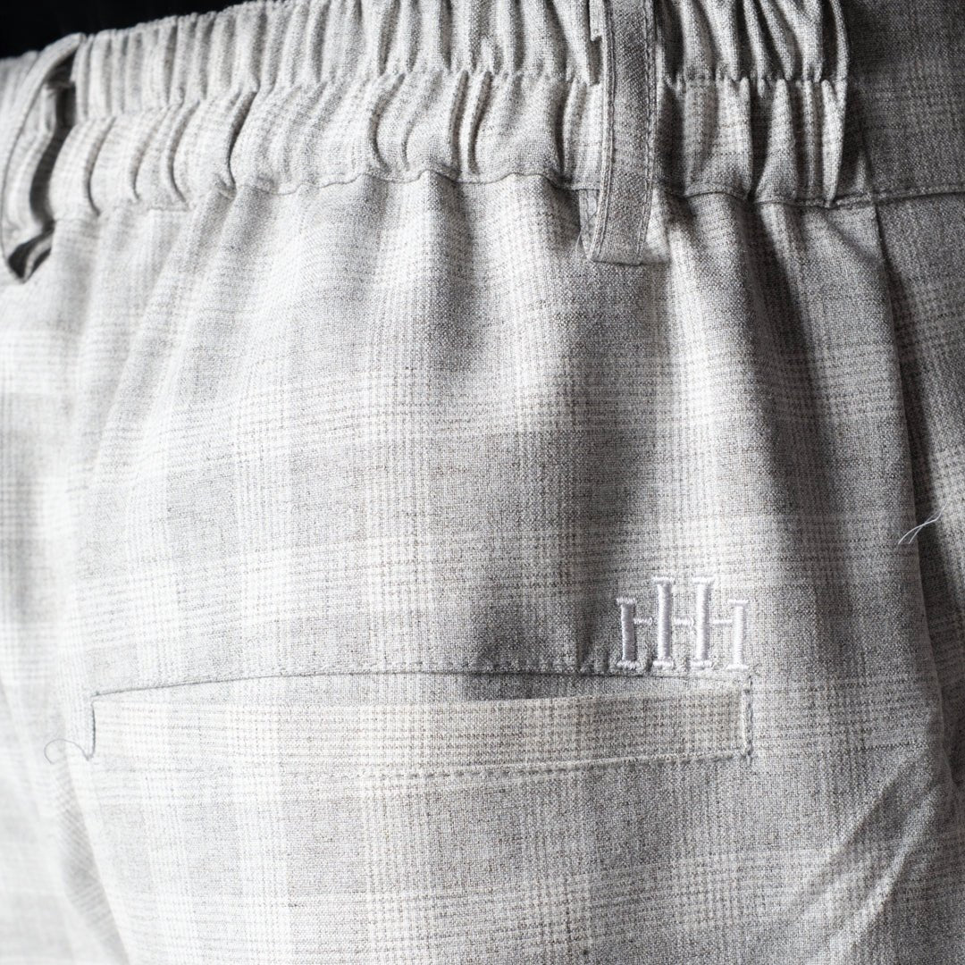 GREY PLAID REGULAR FIT TROUSER