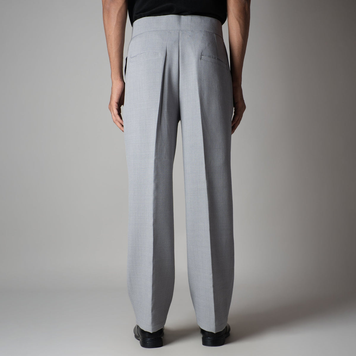 MOON GREY SINGLE BUTTON TROUSER