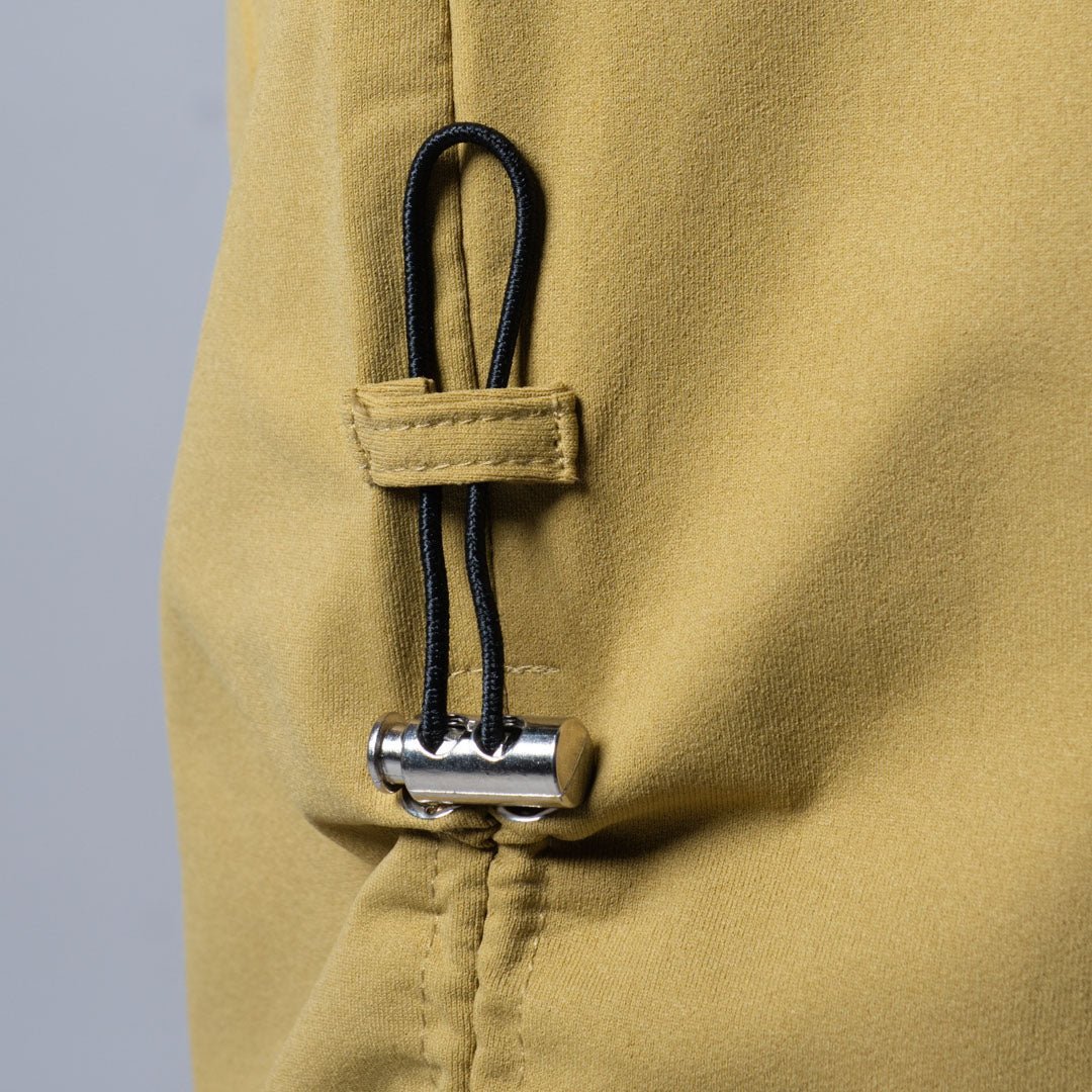 MUSTARD DRAWSTRING CARGO SWEATPANTS