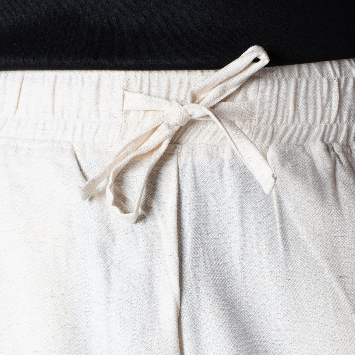 NATURAL LINEN FLOW FABRIC PANT