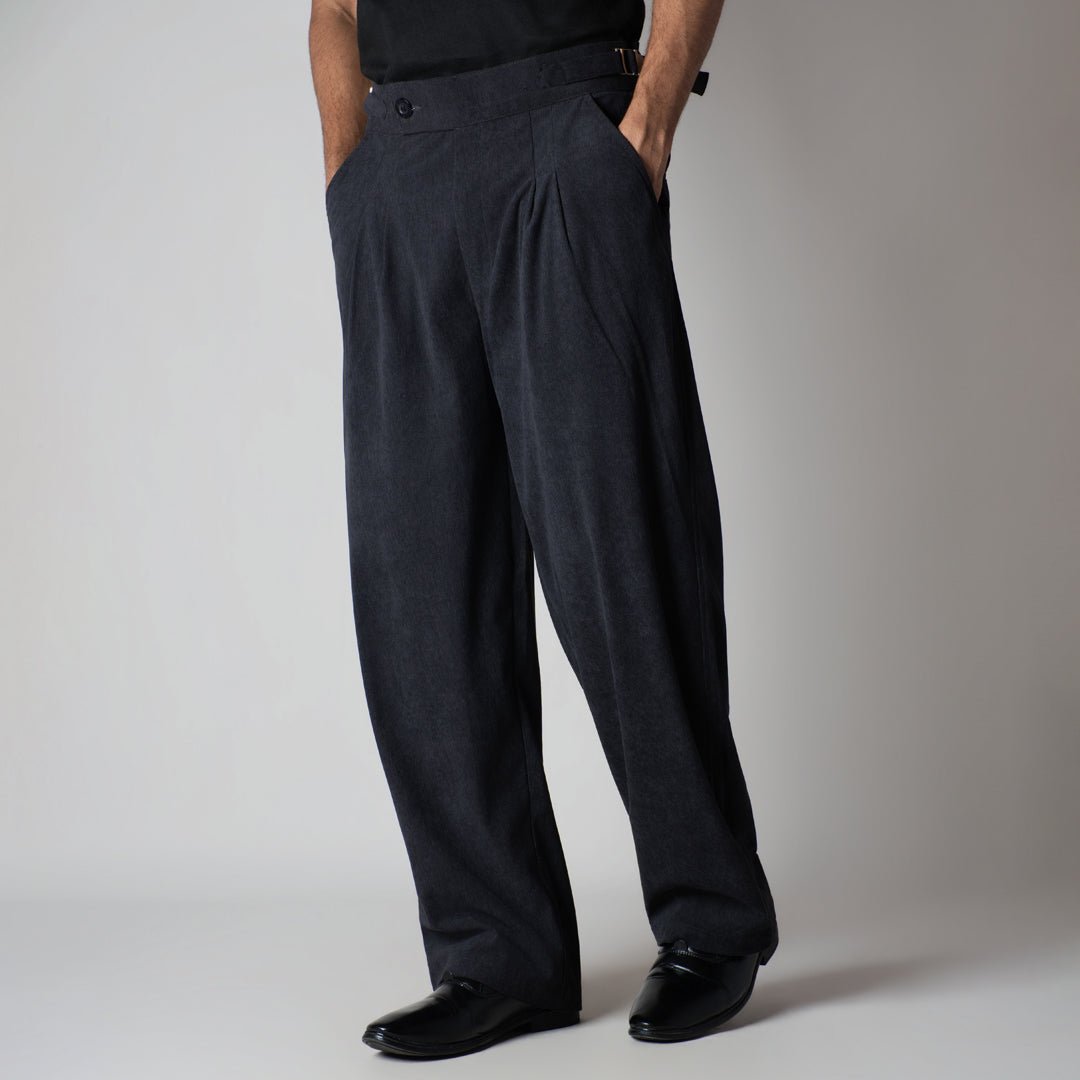 CHARCOAL CORDUROY FORMAL TROUSER