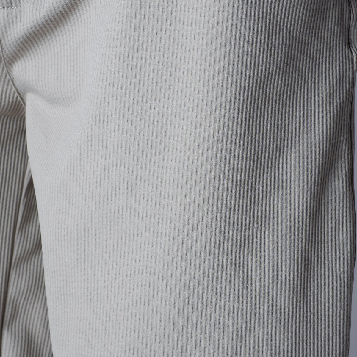 STONE GREY PIN-RIB WIDE PANTS