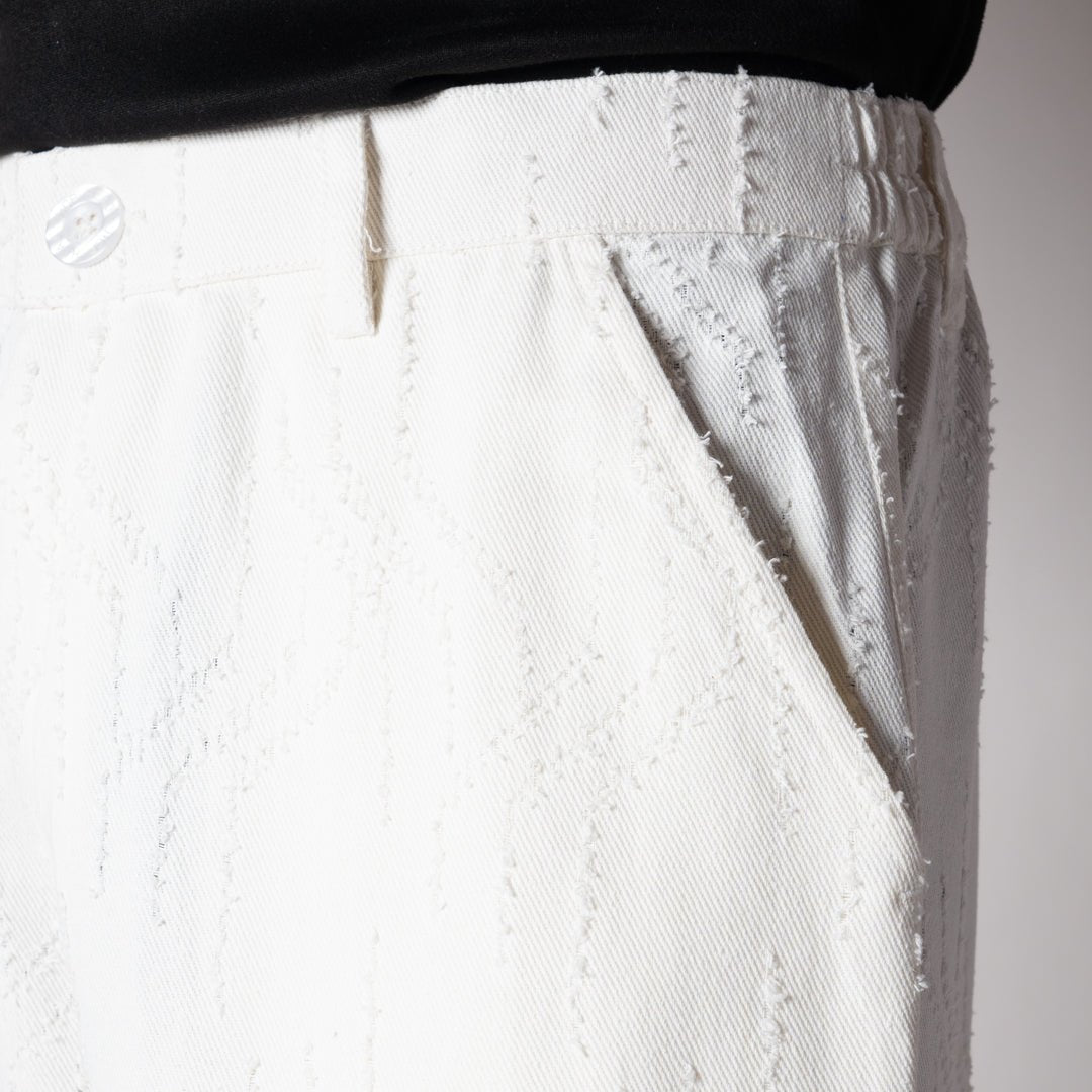 WHITE POCKET DENIM CARGO