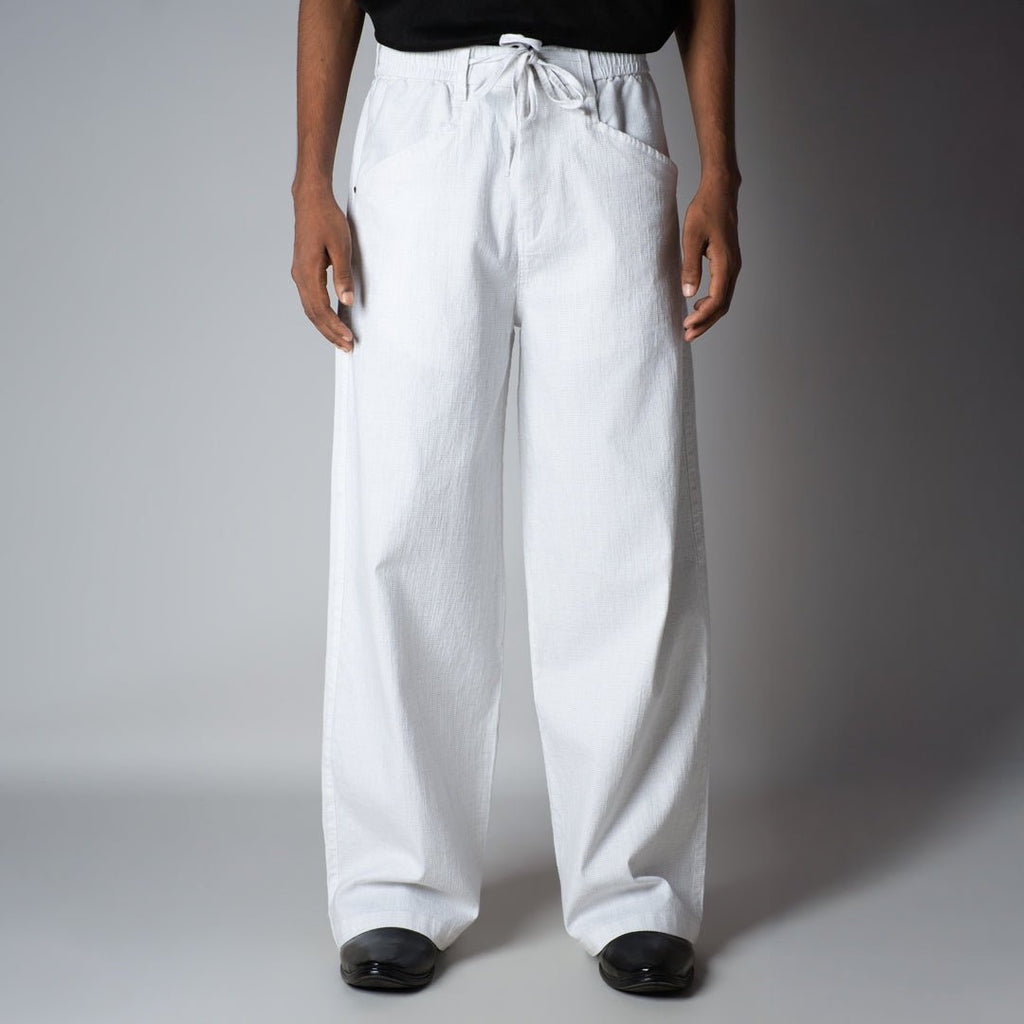 WHITE SOFTMOVE COTTON PANTS